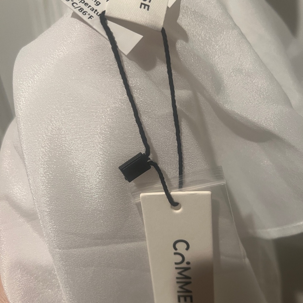 Commense White Button-Down Dress NWT - Picture 4 of 5
